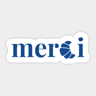 Le Croissant Merci French Design Sticker